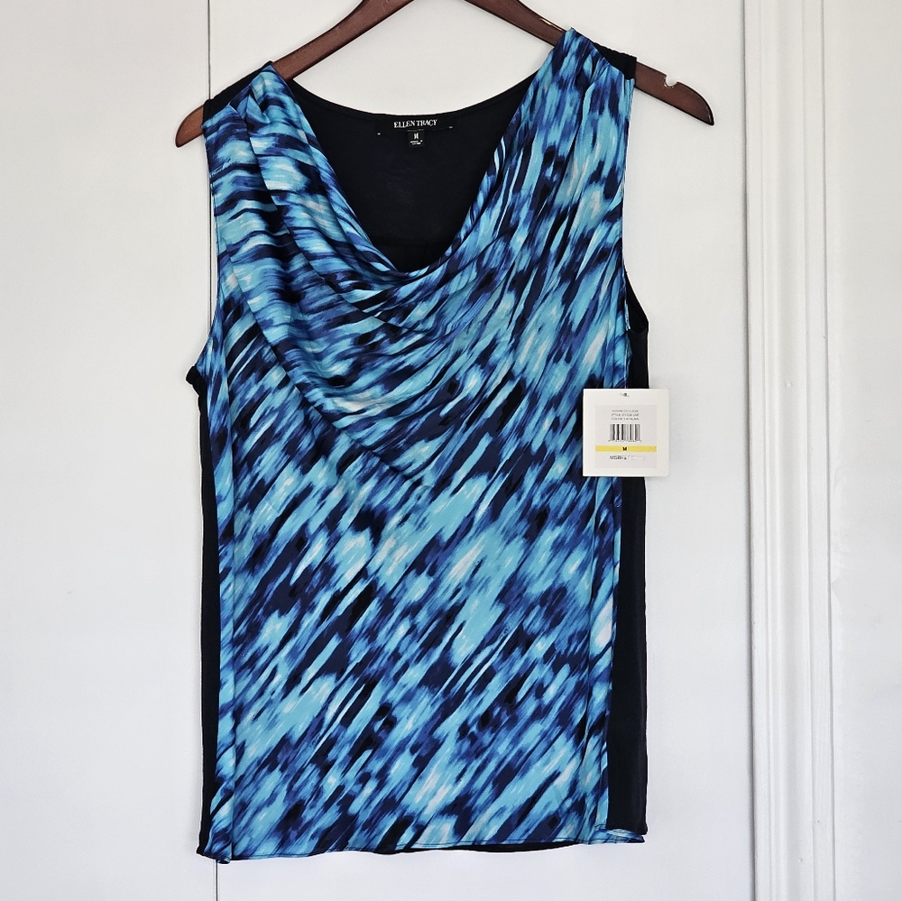 Ellen Tracy NWT blue blouse  shell